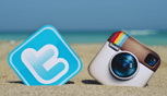 Twitter and Instagram logos
