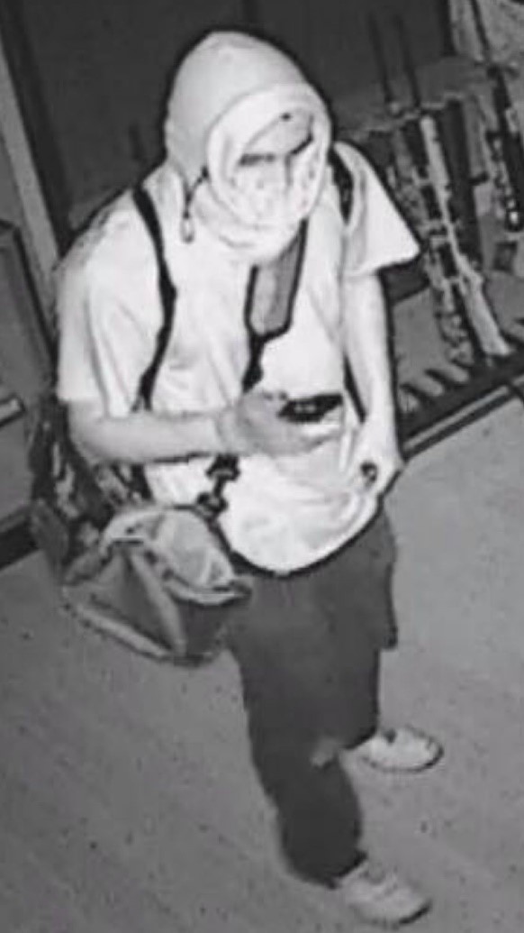 Suspect in theft of firearms from Calvary Firearms, Chambersburg, Pennsylvania