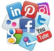 Several social media icons