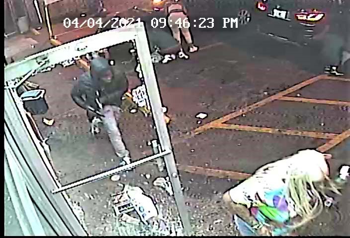 Surveillance footage of suspects in the Tony's Market shooting