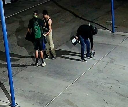 Three suspects holding stolen property