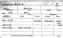 Personnel record of Daniel Cleveland