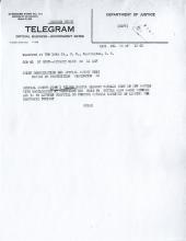 Image of telegram relating to the shooting of John Wilson