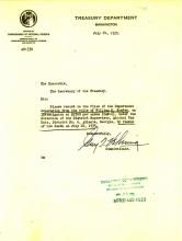 Image of letter to files for the death of William Braden