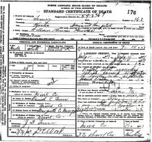 Image of William T Lewis certificate of death