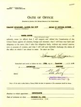 Juramento del cargo de Samuel Leeper, 17 de diciembre de 1934