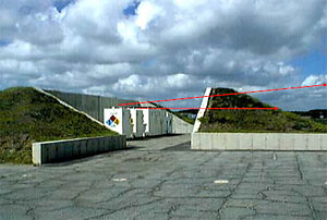 Image of a baracade in line of sight