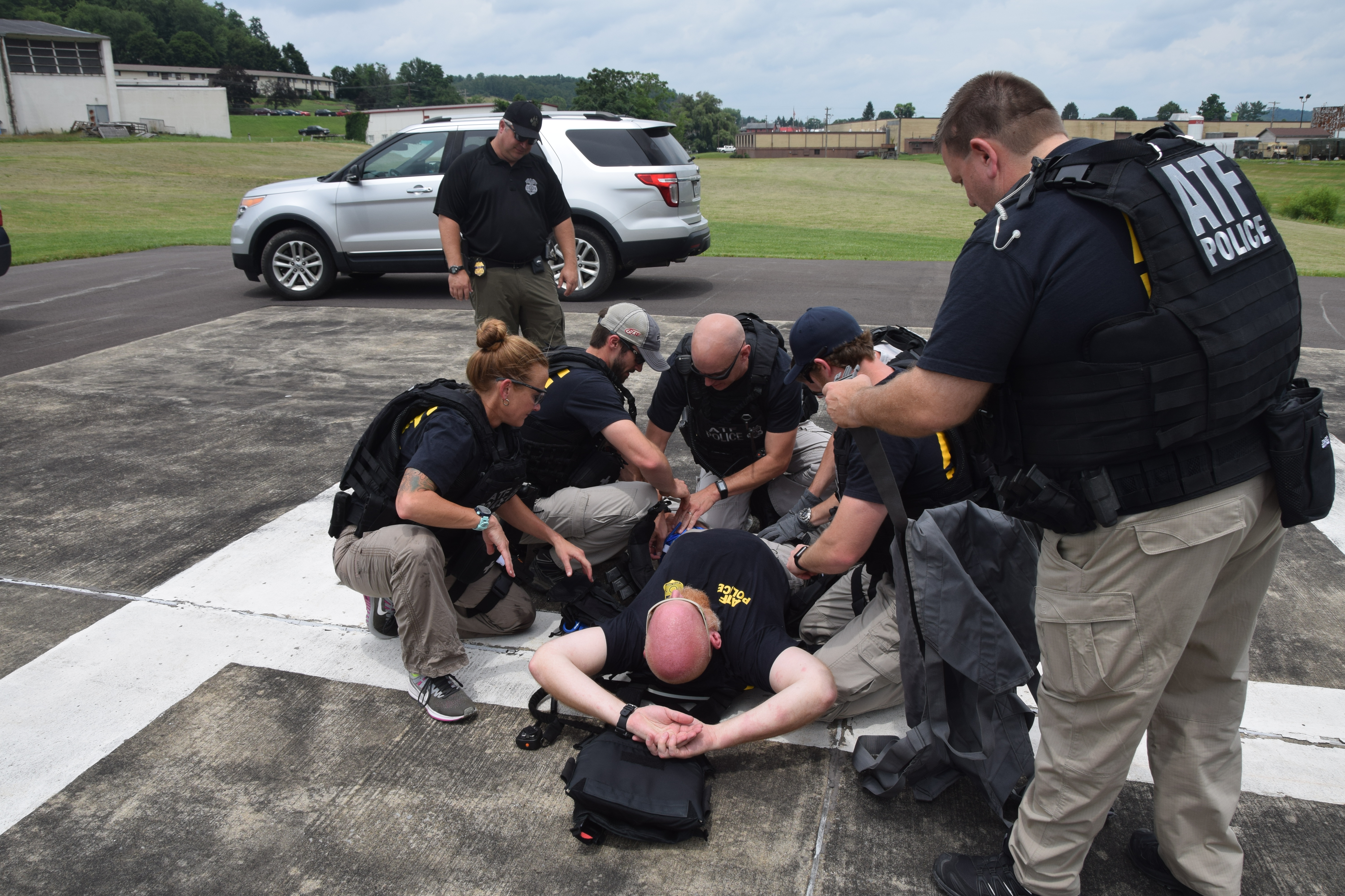 Image of law enforcement officers participating in a training exercise.