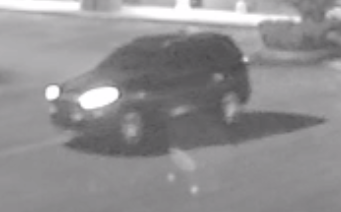 Front view of the dark SUV seen leaving the scene of the crime