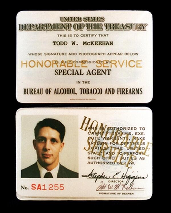 Image of Special Agent Todd McKeehan's credentials