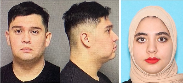 Jose Felan Jr. (front and side view of his face) and Mena Dyaha Yousif (front view of her face)