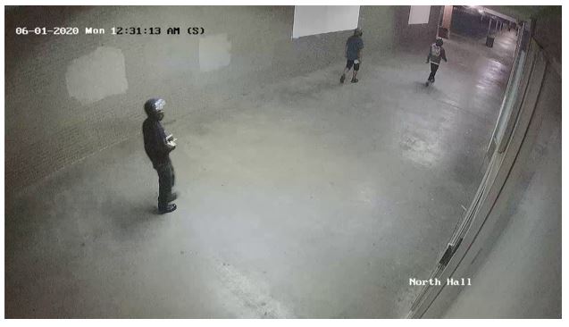 Individual captured on surveillance video at shopping center where fire occurred in Tulsa, Oklahoma. Individual captured on surveillance video at shopping center where fire occurred in Tulsa, Oklahoma.