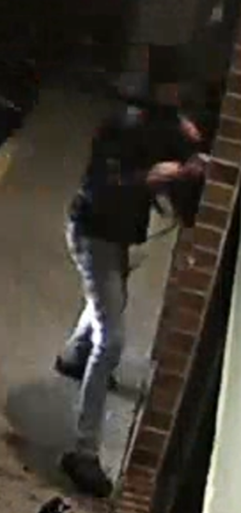 First security camera still frame of Noblesville burglary suspect.