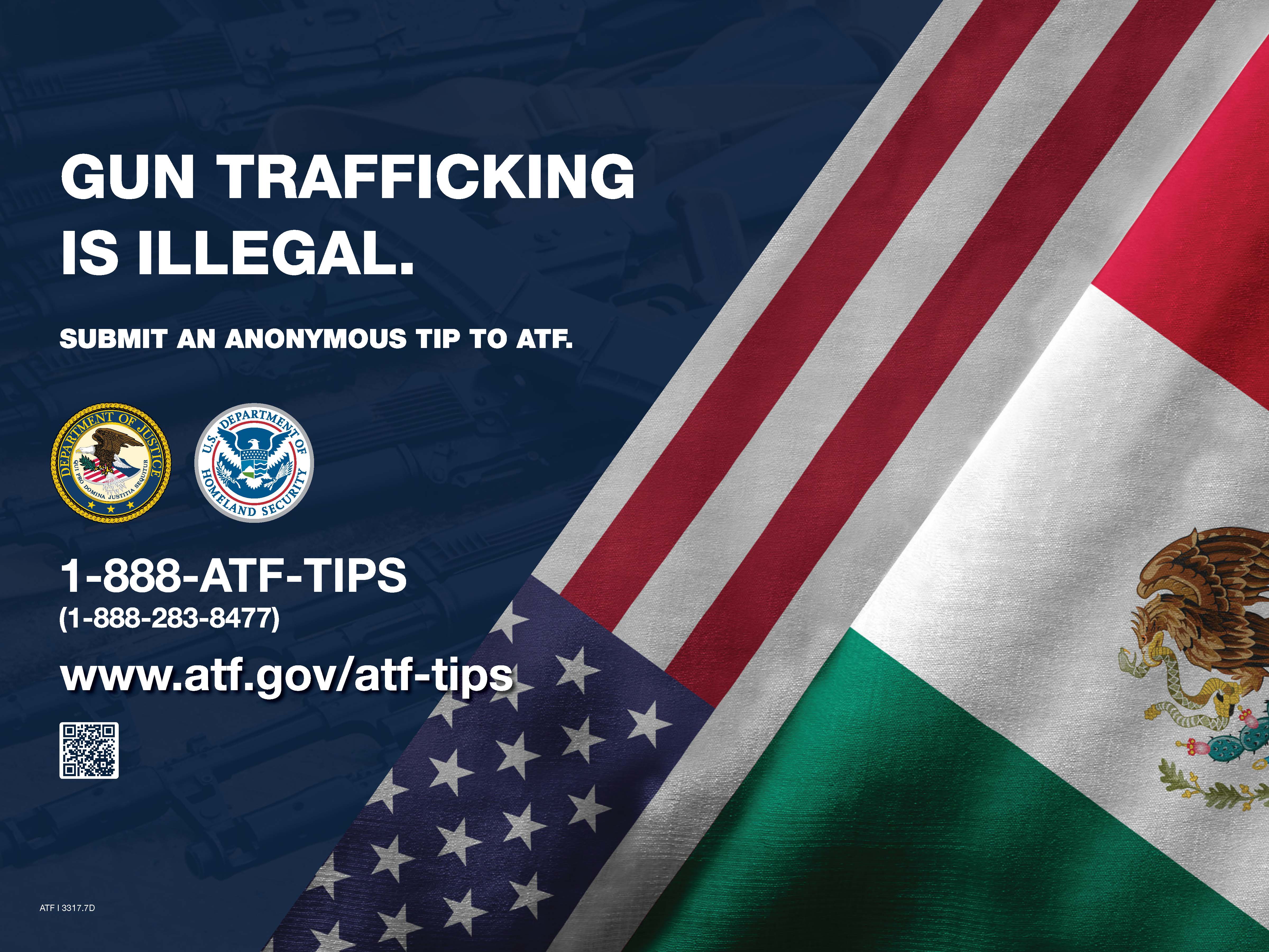 ATF I 3317.7D - Anti-Firearms Trafficking Poster: Mexico Flag