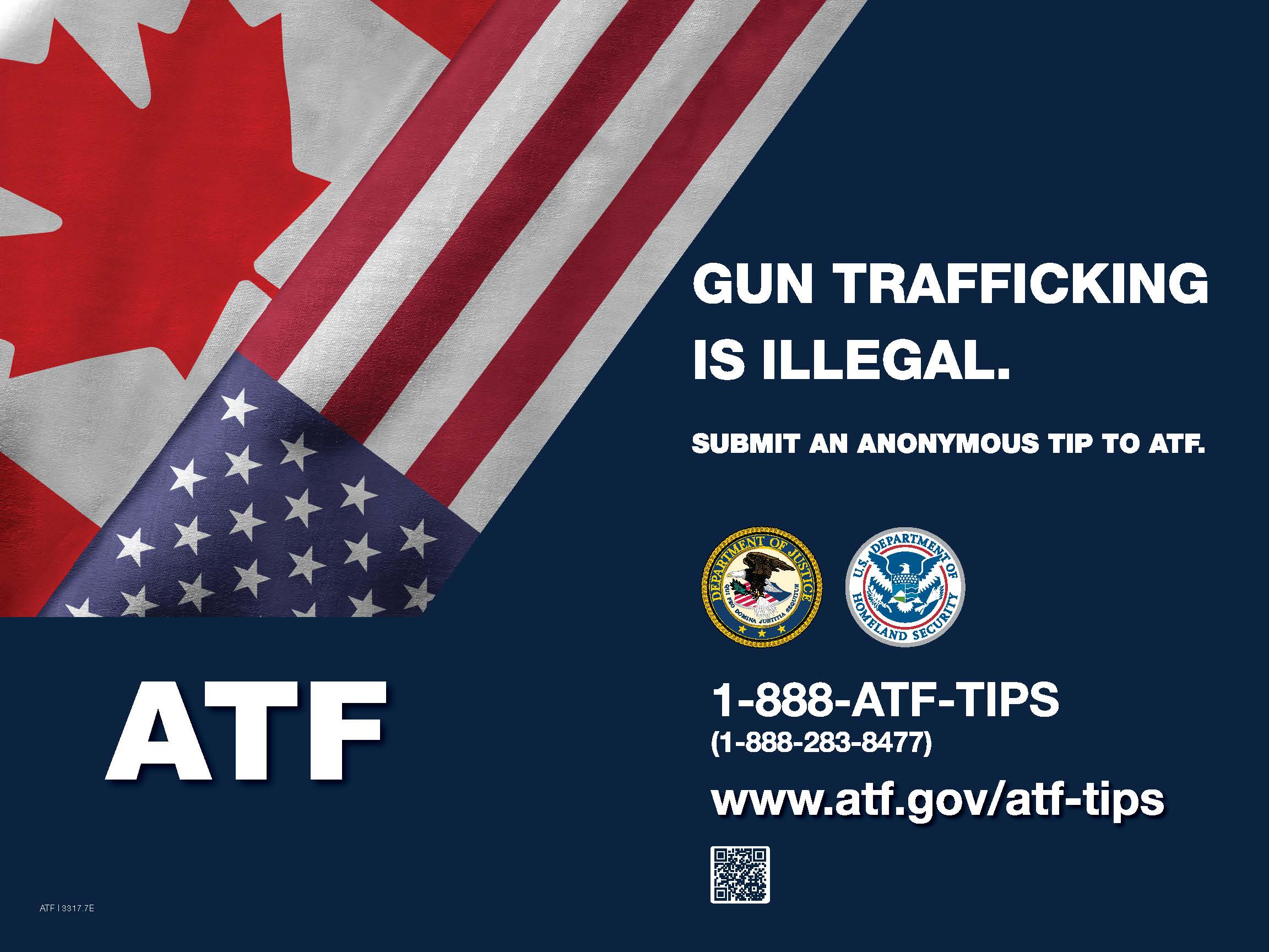 ATF I 3317.7E - Anti-Firearms Trafficking Poster: Canada Flag