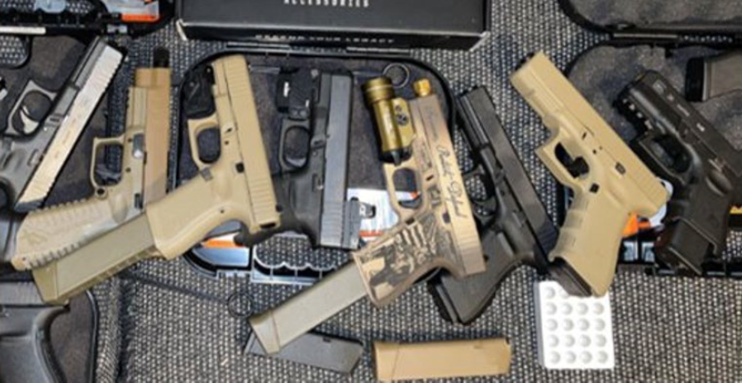 Guns allegedly purchased by Edmond posted on Enriquez’s social media 