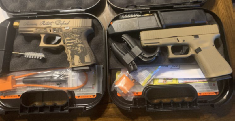 Guns allegedly purchased by Edmond posted on Enriquez’s social media 