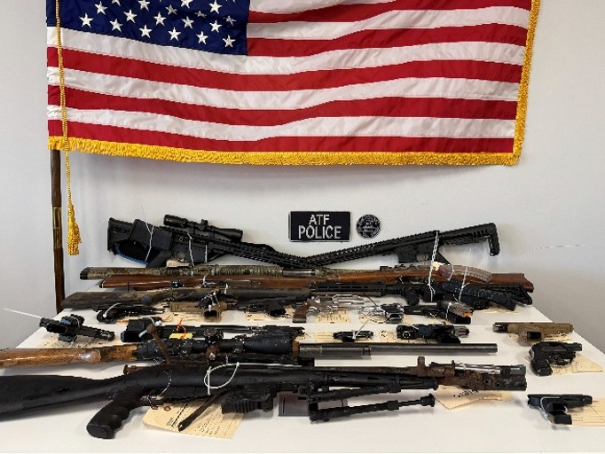 Firearms seized during ATF Operation 11th Hour.