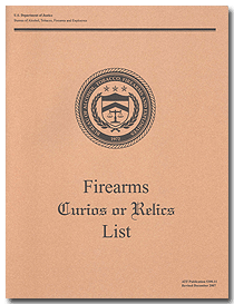 Lista de armas de fuego de curiosidades o reliquias