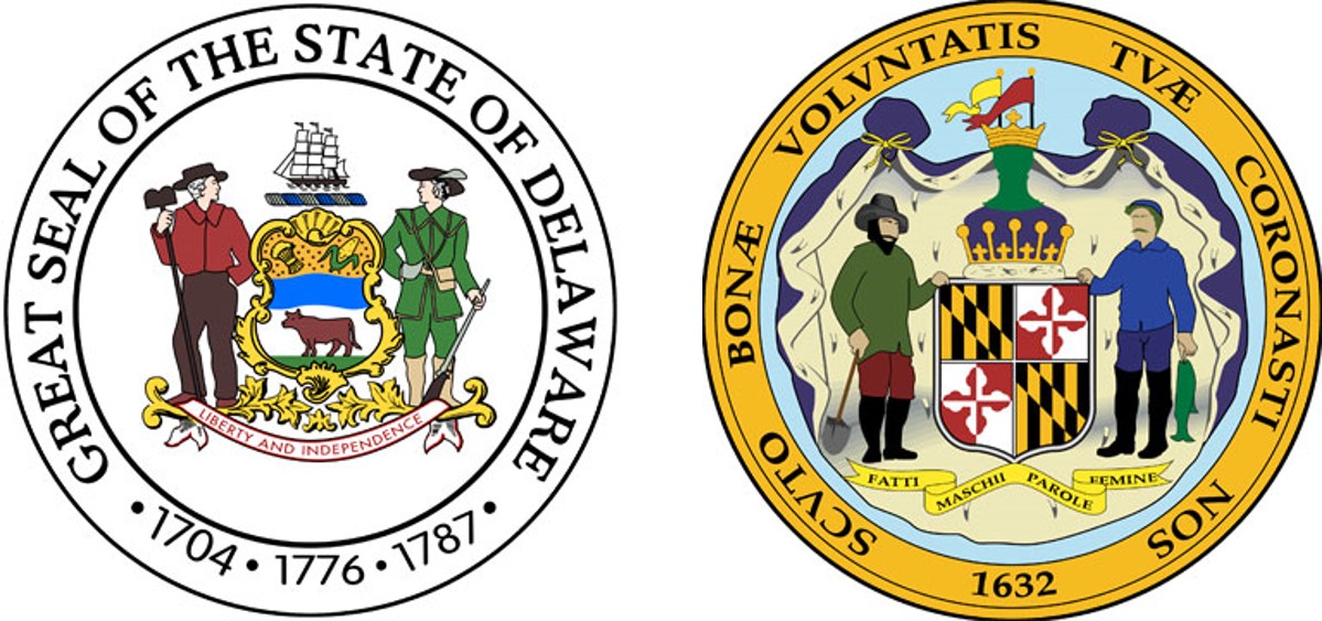 State Seals of Delaware and Maryland