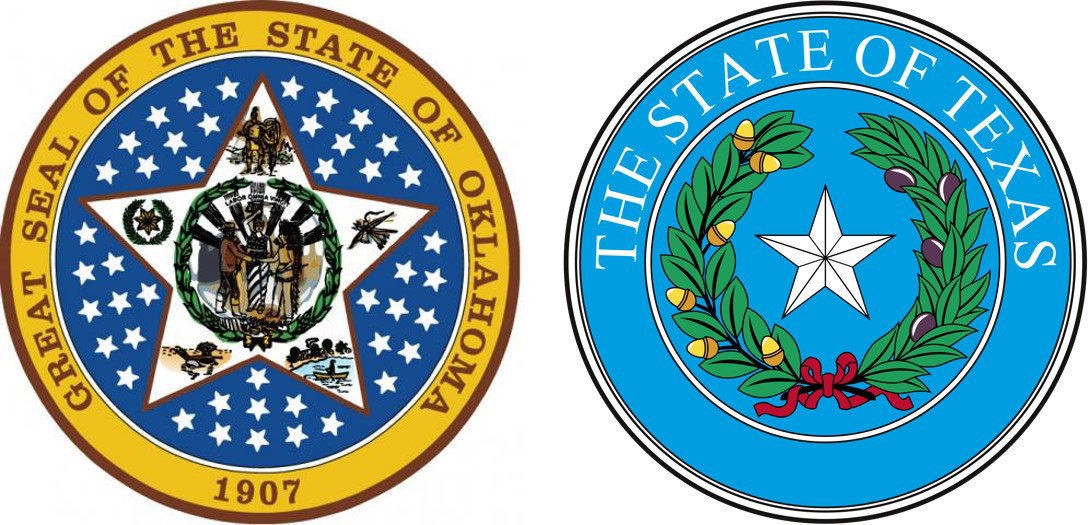 State Seals of Oklahoma and Texas
