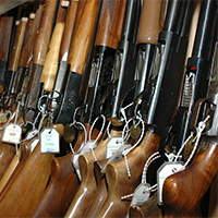 Image of guns at the national gun vault