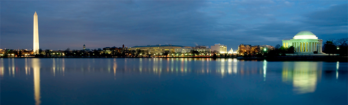 Panoramic view of Washington DC