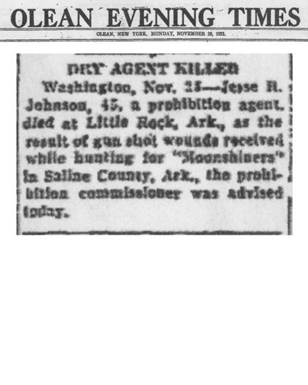 Newspaper article regarding Jesse Johnson