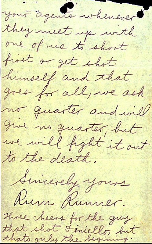 Letter - From the Gang that Murdered John Finiello - Page 2