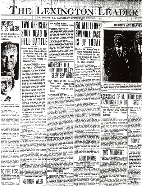 Newspaper article regarding John Reynolds 