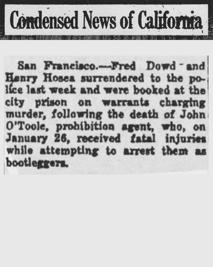 Newspaper article regarding John OToole