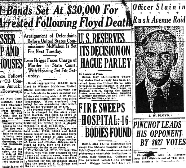 Newspaper article regarding Joseph Floyd.