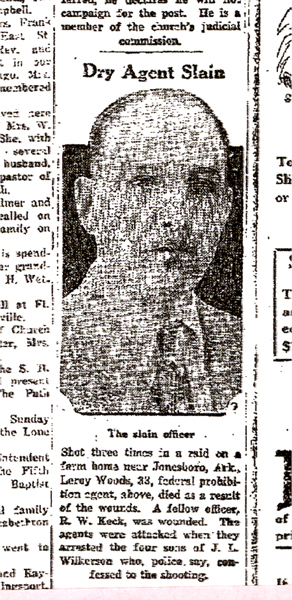 Image of newspaper photograph of Dry Agent Slain