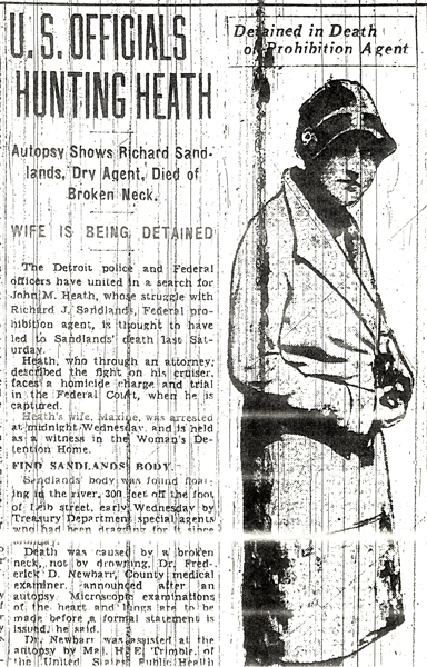 Image of a newspaper article with the headline, U.S. Officials Hunting Heath