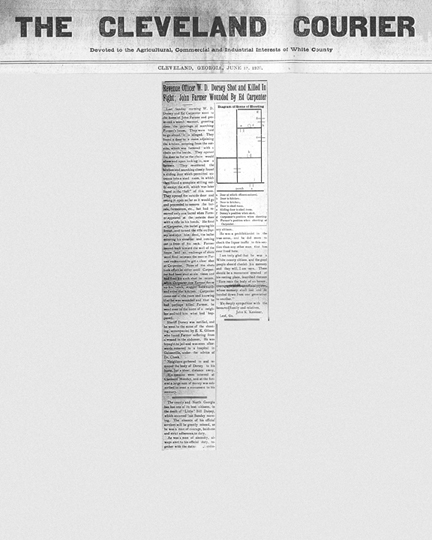 Image of the The Cleavland Times newspaper article.