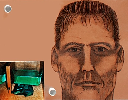 A sketch of the suspected perpetrator.