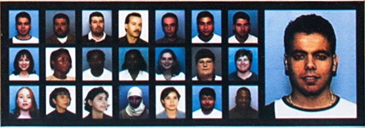 Image of 22 defendants who were indicted and arrested.
