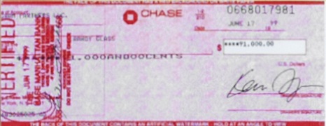 Image of Check used in Money Laundering