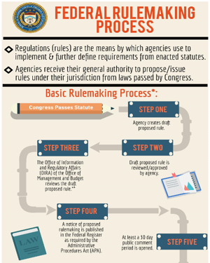 A thumbnail picture of the Federal Rulemaking Process infographic.