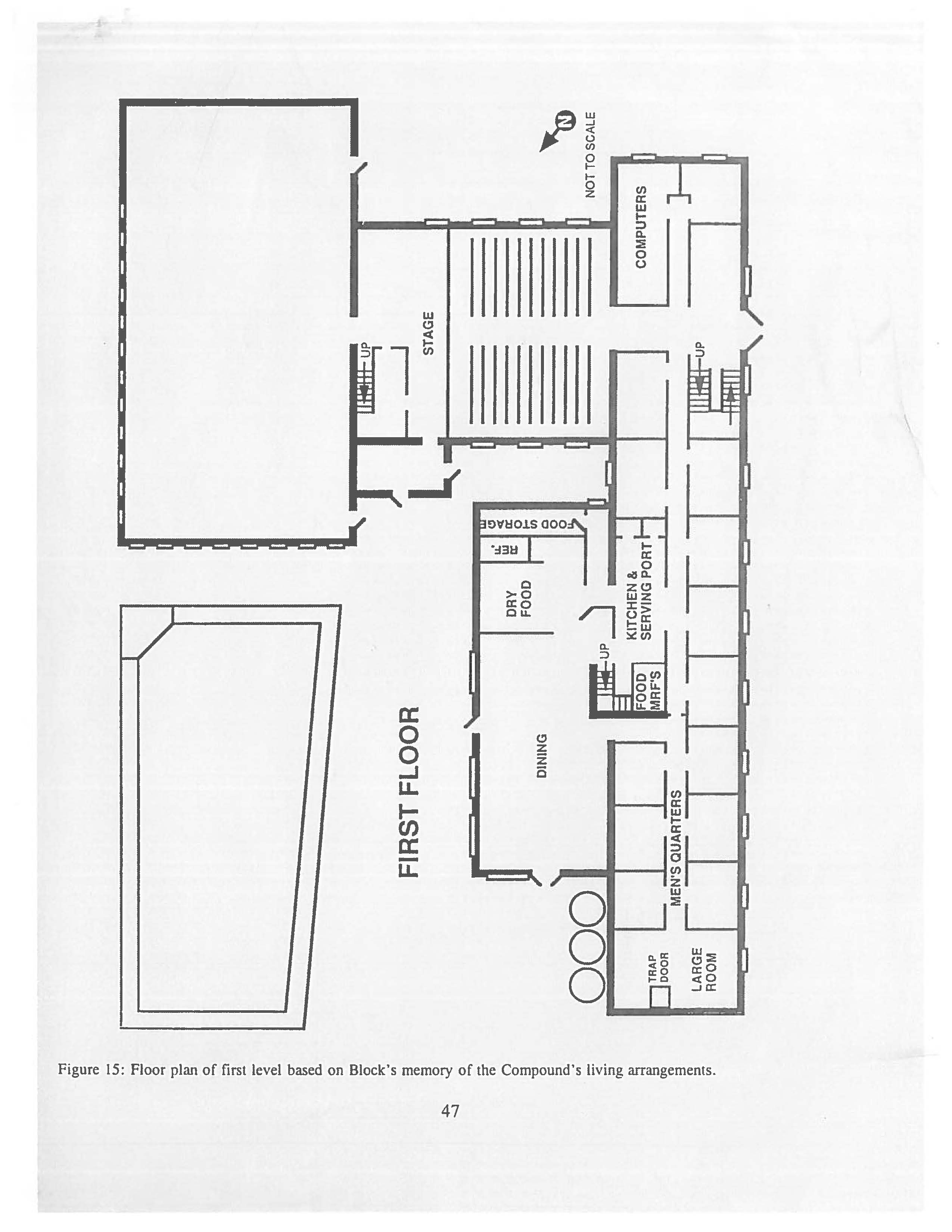 Mount Carmel floor plan of the 1st level. 