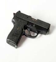 An image of a small hand gun similar to the one stolen from the Gun Works of Central New York FFL store.