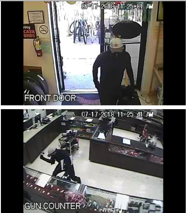 Imagen de un sospechoso en el robo de Cabela's - Houston, Texas