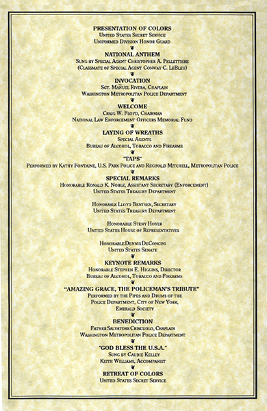 Memorial Service Program: Order of Service (4 of 4)