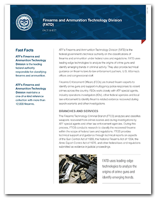 Preview of the FATD Fact Sheet PDF for print.