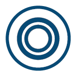 NIBIN icon with a circle within two circles