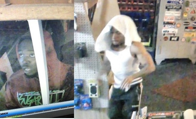Photos of two suspects provided by business