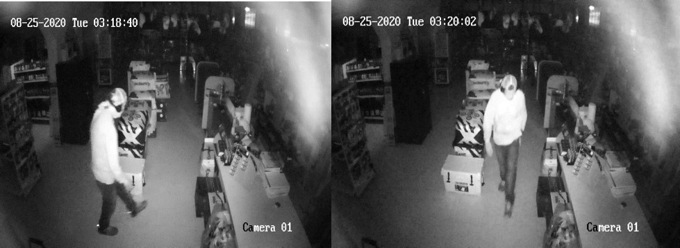 Surveillance camera footage of suspects in the Rough Country Outdoor Gear burglary.