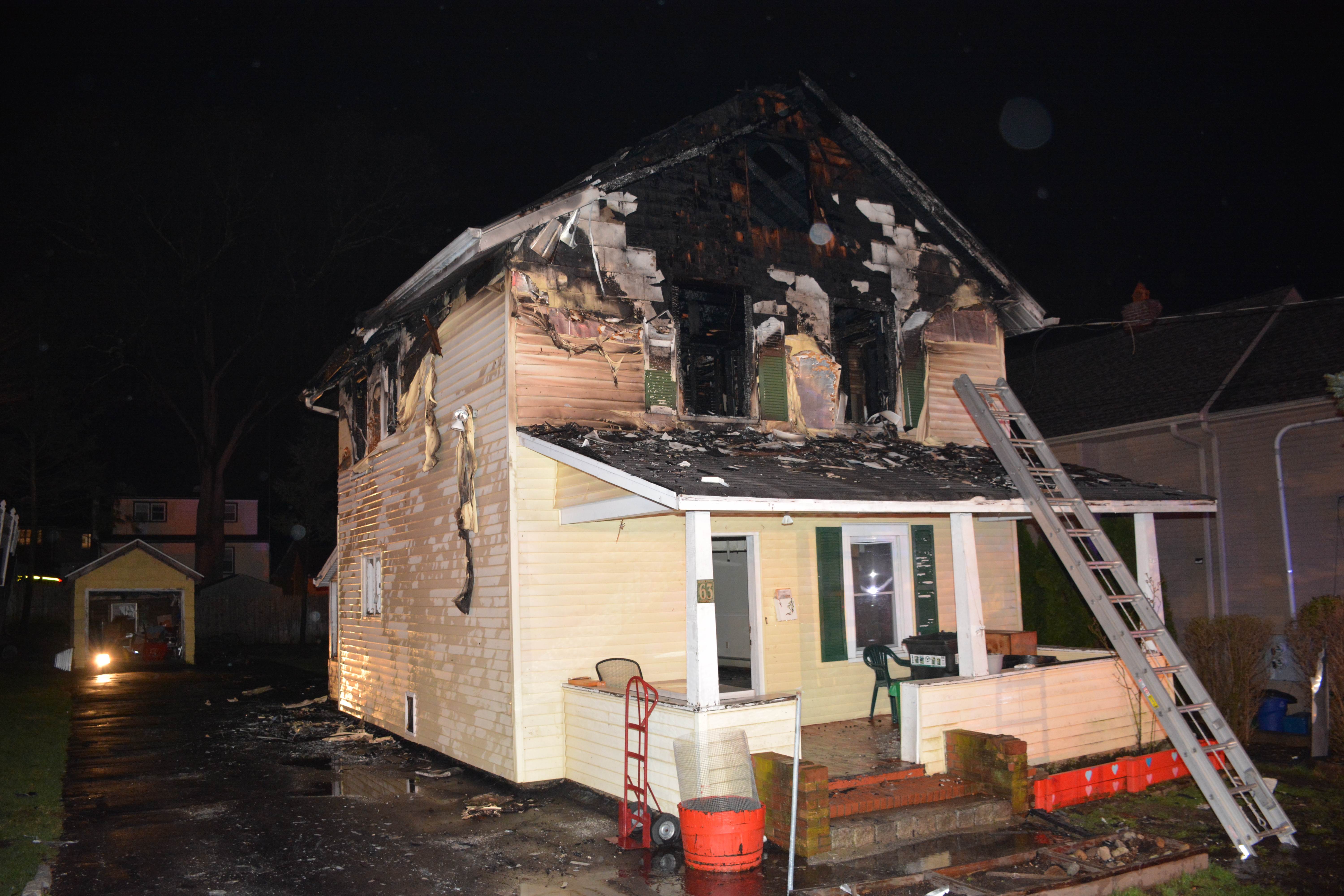 Damaged house at 63 Boulevard, Suffern, NY