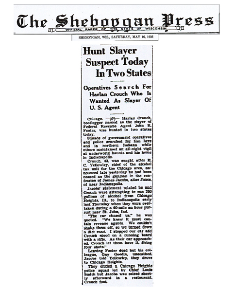 Newspaper article from The Sheboggan Press, with headline: Hunt Slayer Suspect Today In Two States