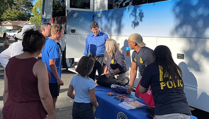 ATF Director Dettelbach at National Night Out in Pleasanton, California